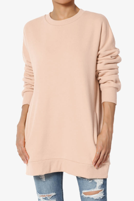 Load image into Gallery viewer, Accie Crew Neck Pullover Sweatshirts DUSTY BLUSH_1
