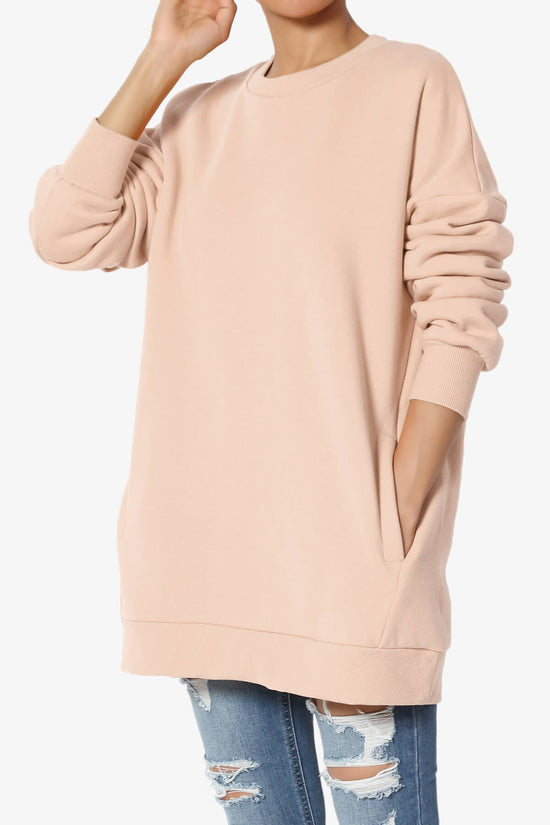 Load image into Gallery viewer, Accie Crew Neck Pullover Sweatshirts DUSTY BLUSH_3
