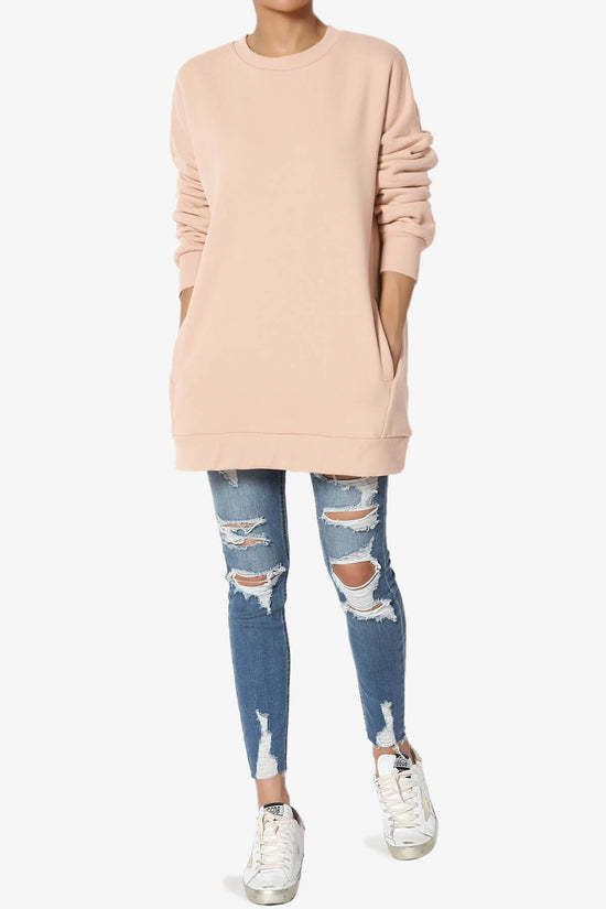 Load image into Gallery viewer, Accie Crew Neck Pullover Sweatshirts DUSTY BLUSH_6
