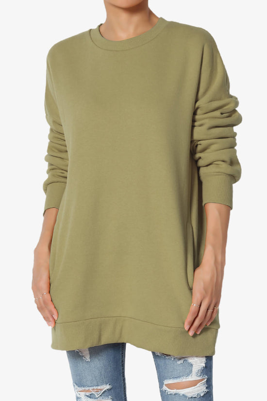 Load image into Gallery viewer, Accie Crew Neck Pullover Sweatshirts KHAKI GREEN_1

