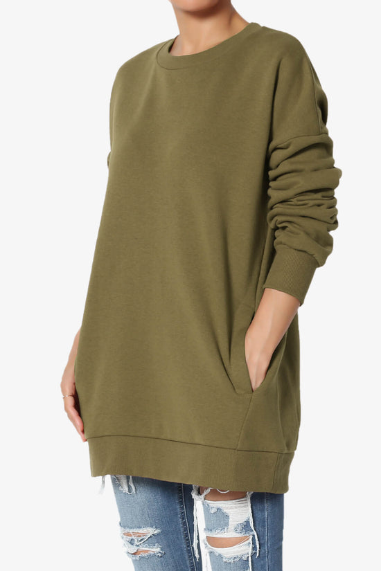 Load image into Gallery viewer, Accie Crew Neck Pullover Sweatshirts OLIVE KHAKI_1
