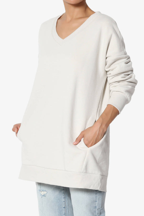 Load image into Gallery viewer, Accie V-Neck Pullover Sweatshirts BONE_3
