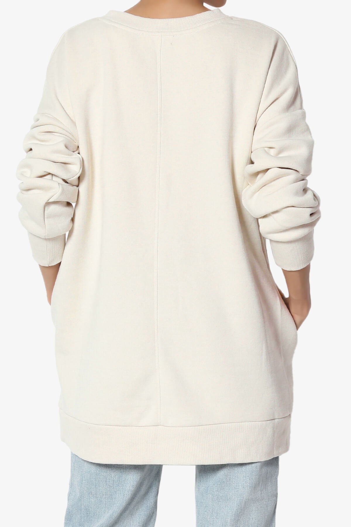 Load image into Gallery viewer, Accie V-Neck Pullover Sweatshirts CREAM_2
