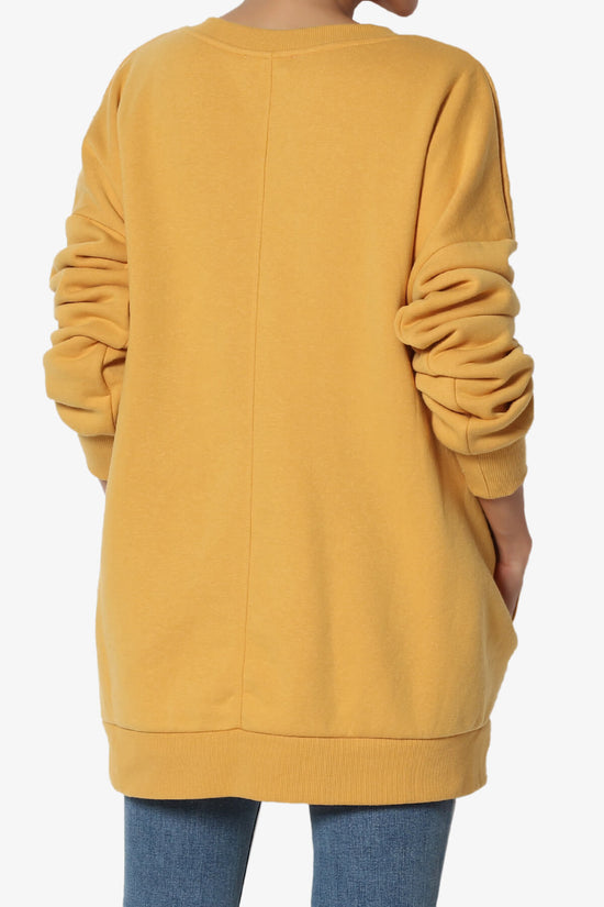 Accie V-Neck Pullover Sweatshirts LIGHT MUSTARD_2