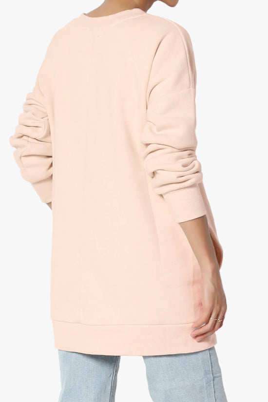 Accie V-Neck Pullover Sweatshirts LT PEACH_4