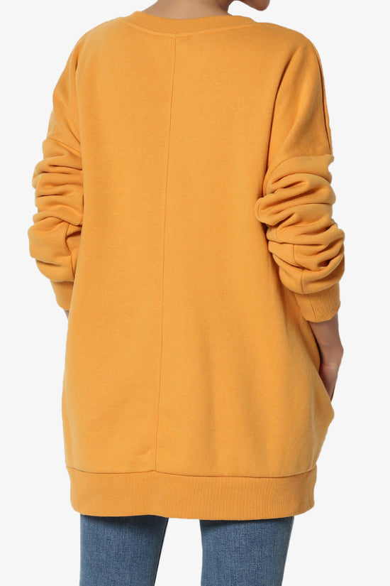 Accie V-Neck Pullover Sweatshirts MUSTARD_2