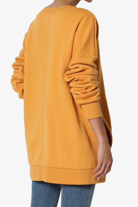 Accie V-Neck Pullover Sweatshirts MUSTARD_4