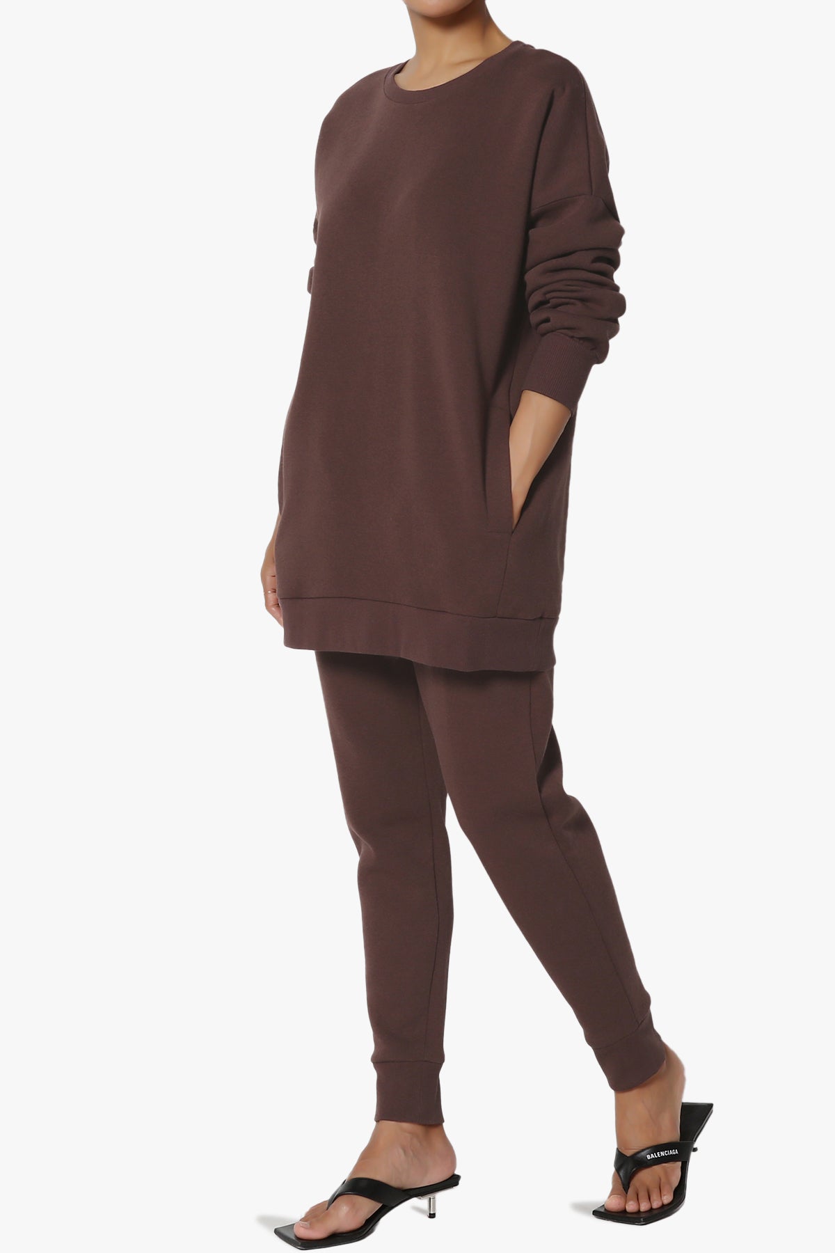 Load image into Gallery viewer, Accie Fleece Pullover &amp;amp; Jogger Set BROWN_3
