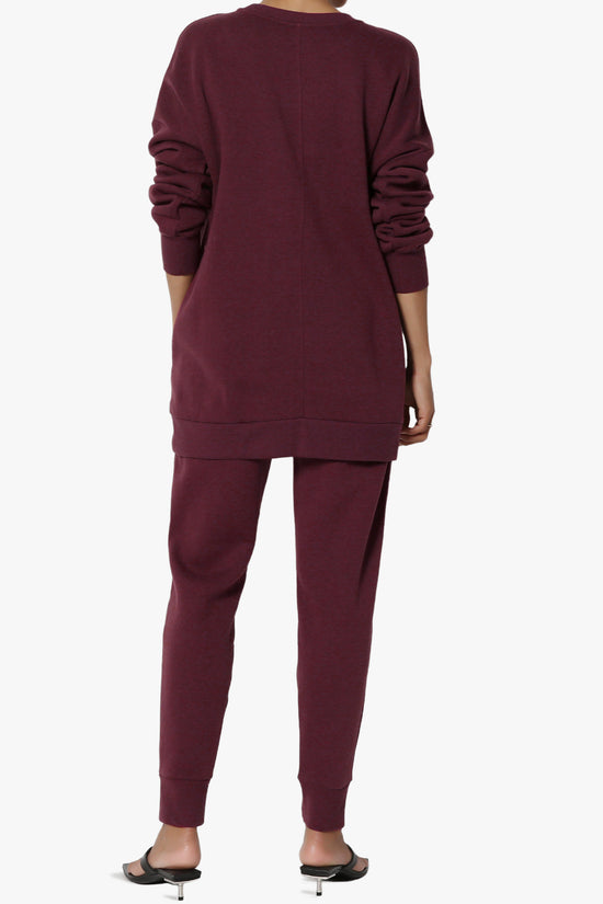 Load image into Gallery viewer, Accie Fleece Pullover &amp;amp; Jogger Set DARK BURGUNDY_2
