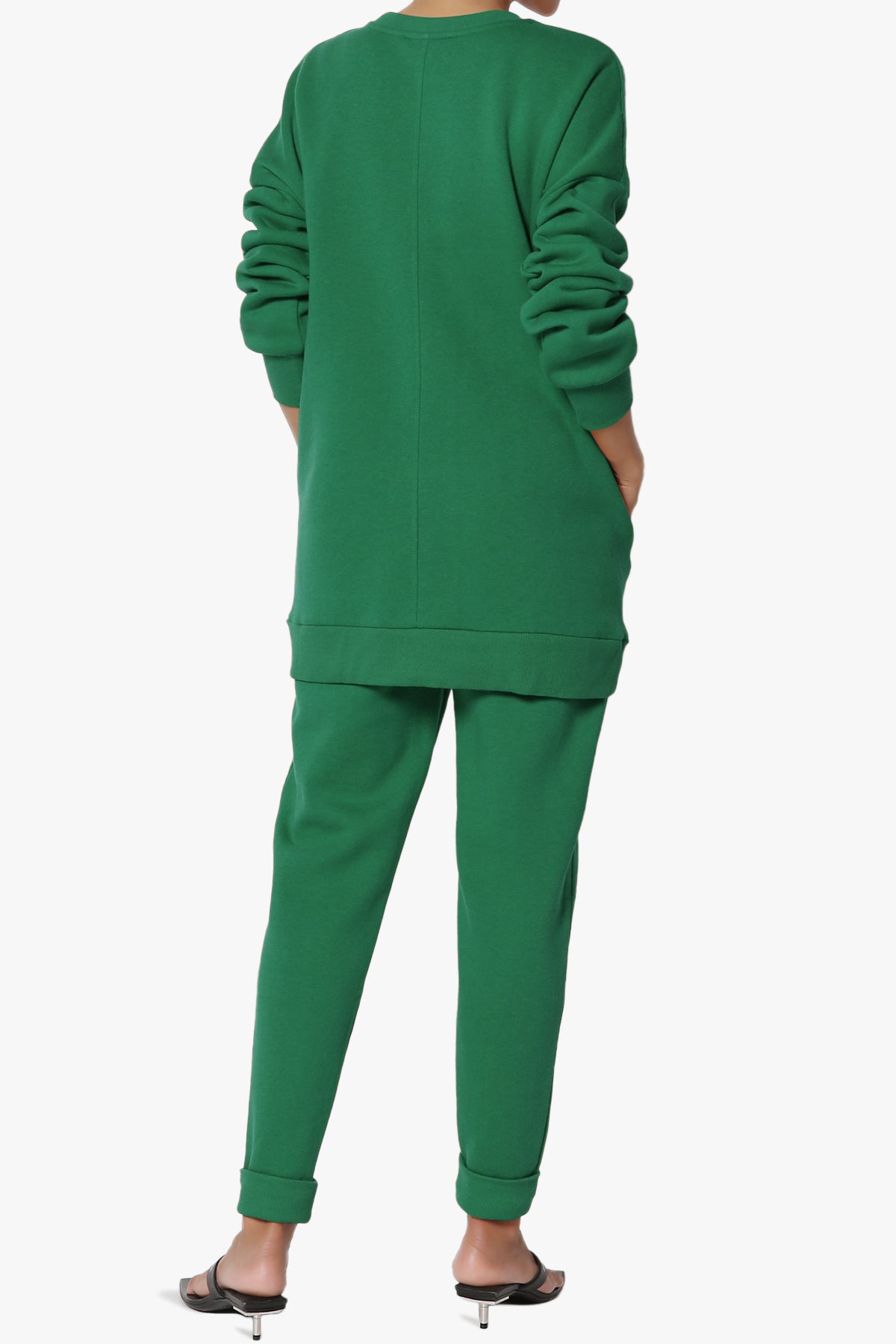 Load image into Gallery viewer, Accie Fleece Pullover &amp;amp; Jogger Set DARK GREEN_2
