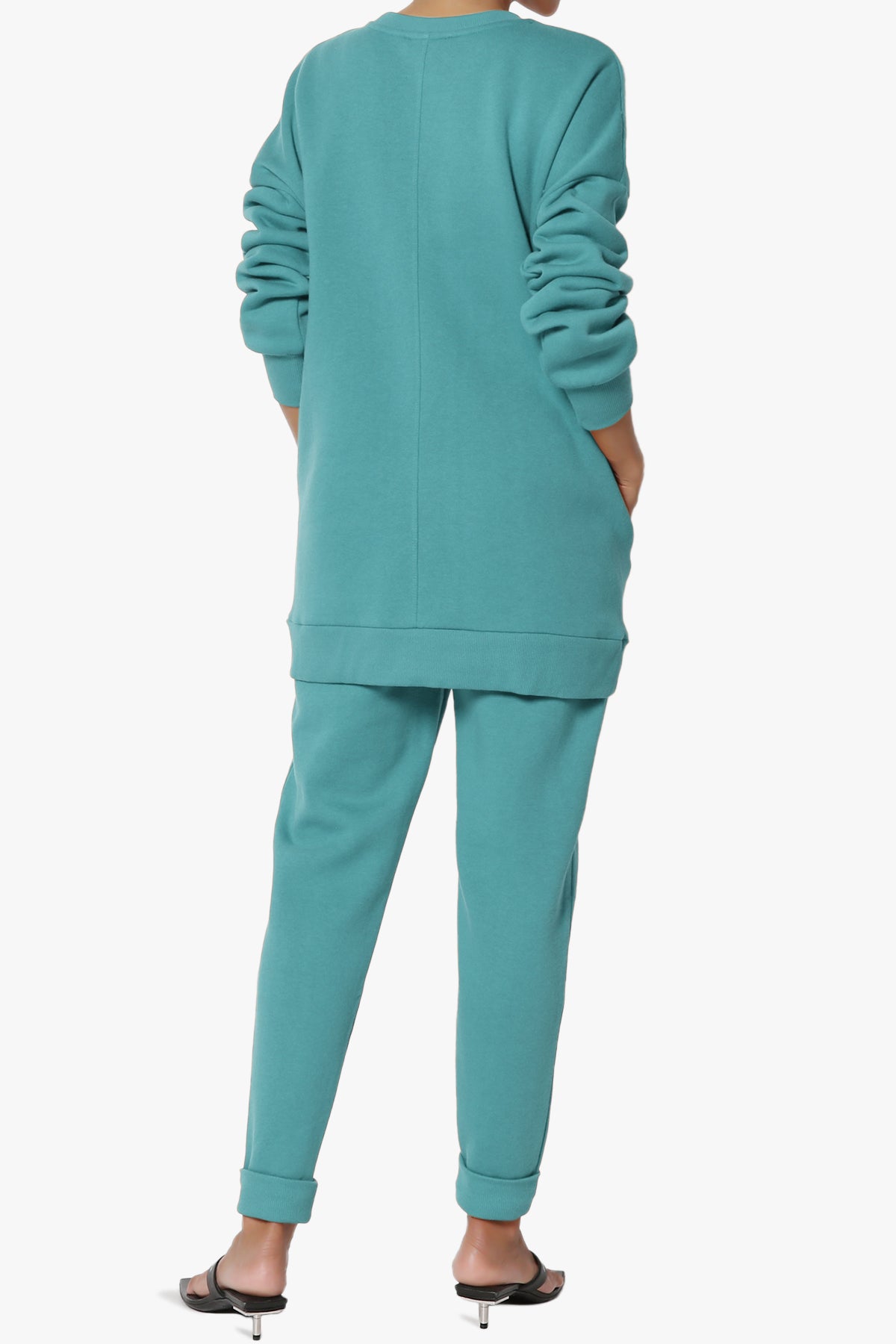 Load image into Gallery viewer, Accie Fleece Pullover &amp;amp; Jogger Set DUSTY TEAL_2
