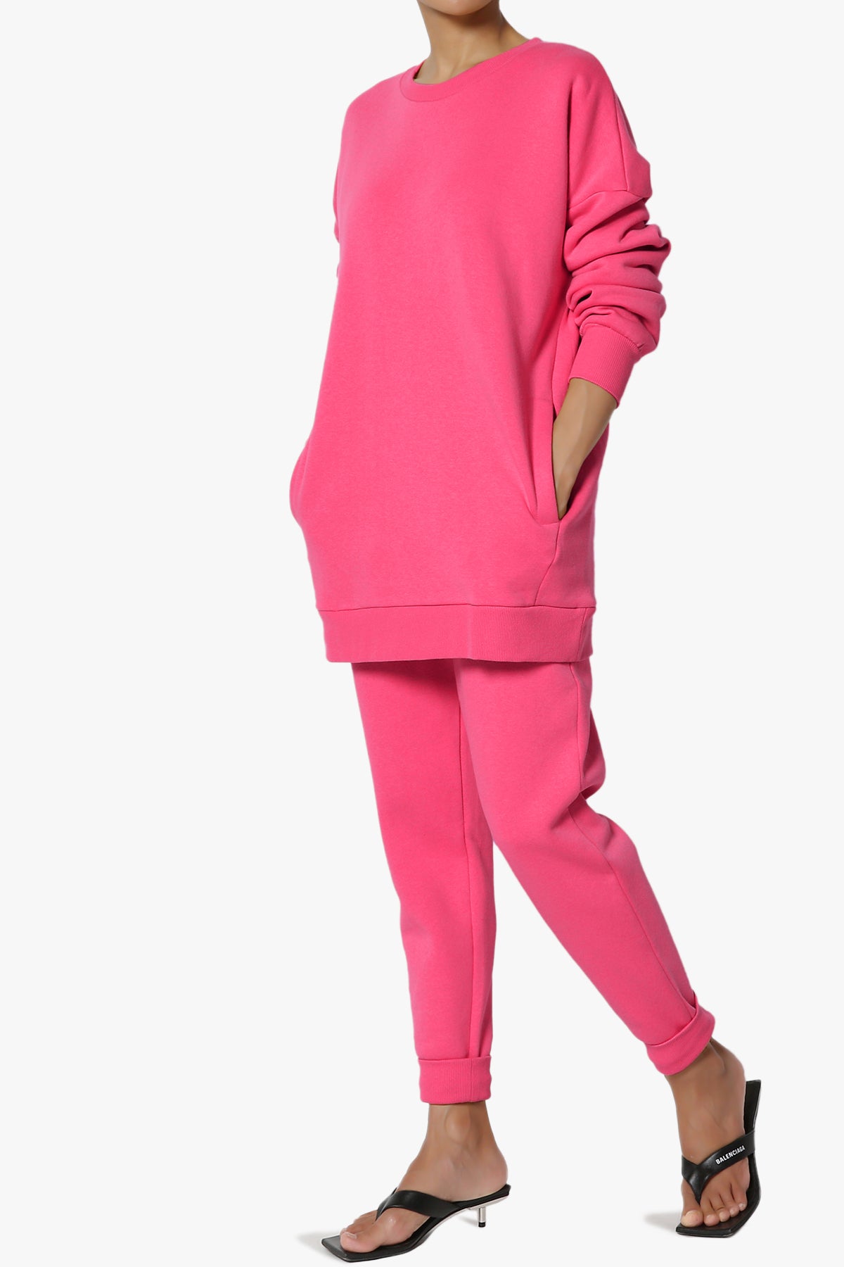 Load image into Gallery viewer, Accie Fleece Pullover &amp;amp; Jogger Set FUCHSIA_3
