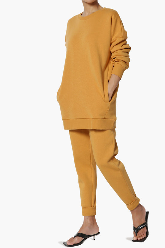 Load image into Gallery viewer, Accie Fleece Pullover &amp;amp; Jogger Set GOLDEN MUSTARD_3
