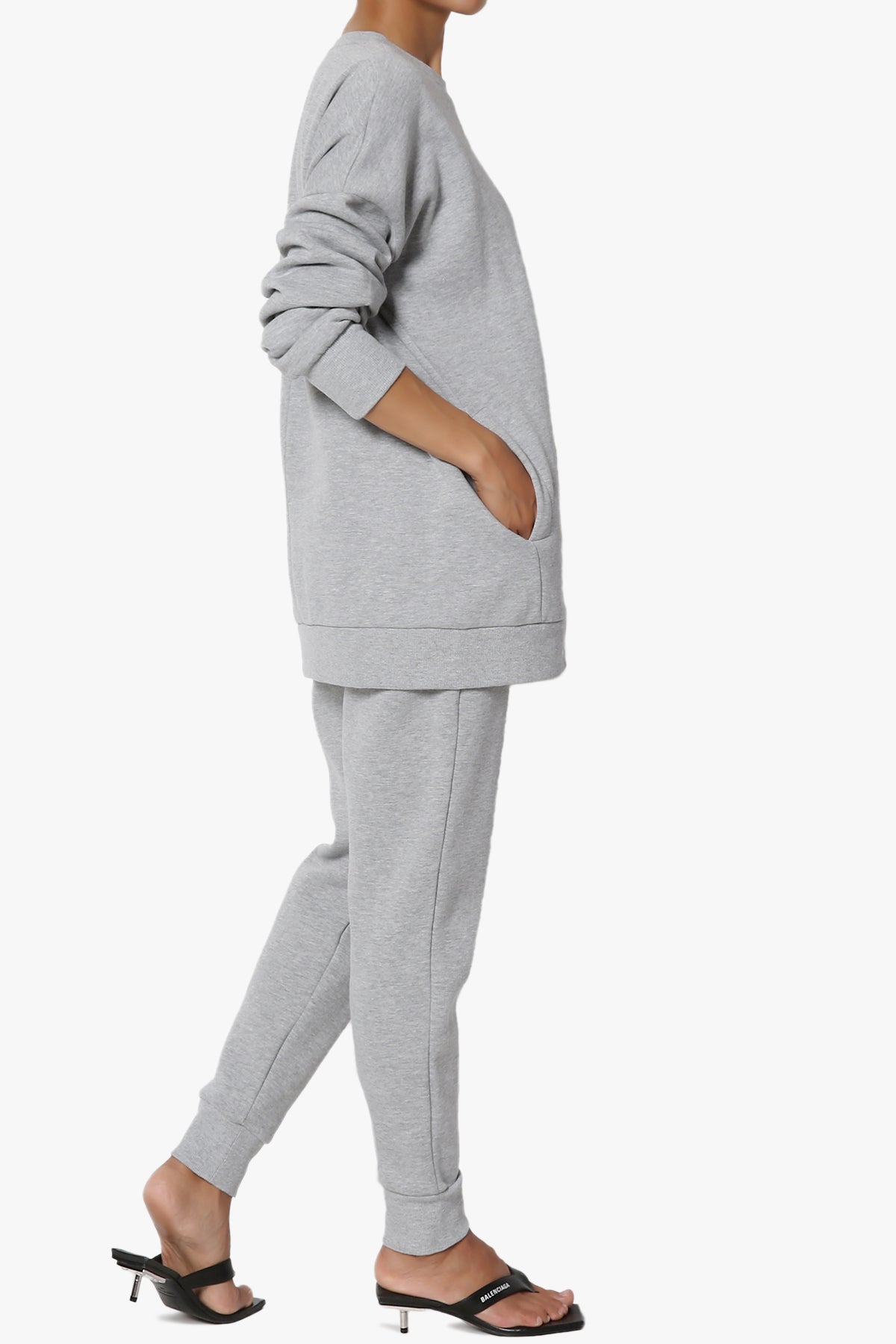 Load image into Gallery viewer, Accie Fleece Pullover &amp;amp; Jogger Set HEATHER GREY_4
