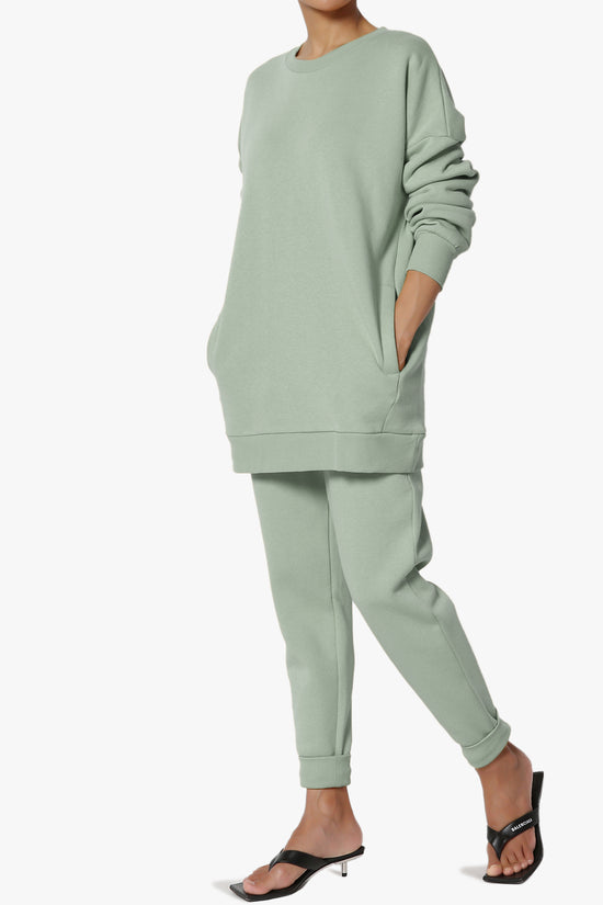 Load image into Gallery viewer, Accie Fleece Pullover &amp;amp; Jogger Set LIGHT GREEN_3
