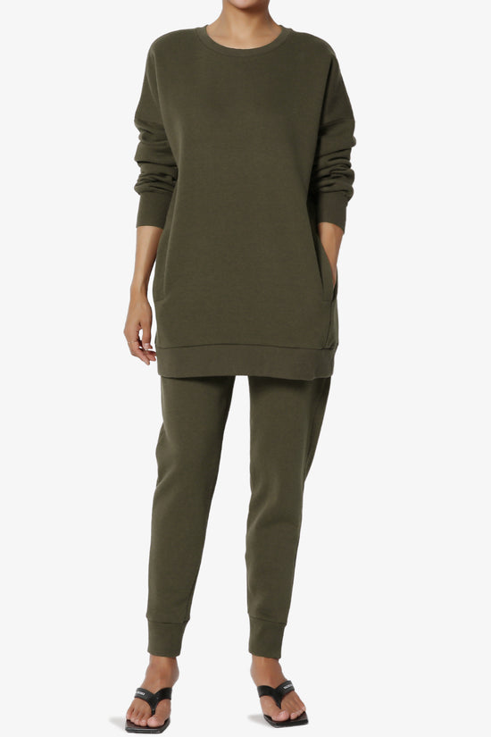 Load image into Gallery viewer, Accie Fleece Pullover &amp;amp; Jogger Set OLIVE_1
