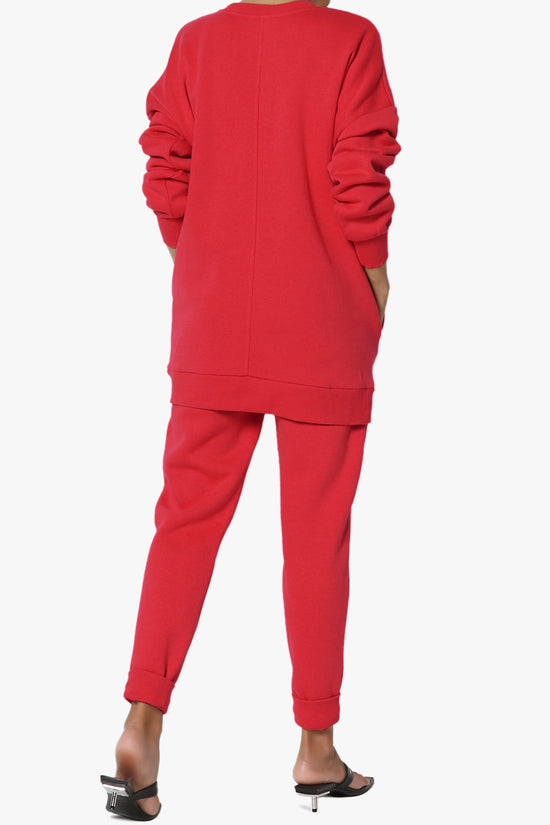 Load image into Gallery viewer, Accie Fleece Pullover &amp;amp; Jogger Set RED_2
