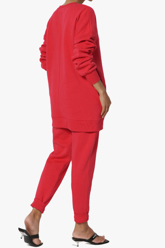 Load image into Gallery viewer, Accie Fleece Pullover &amp;amp; Jogger Set RED_4
