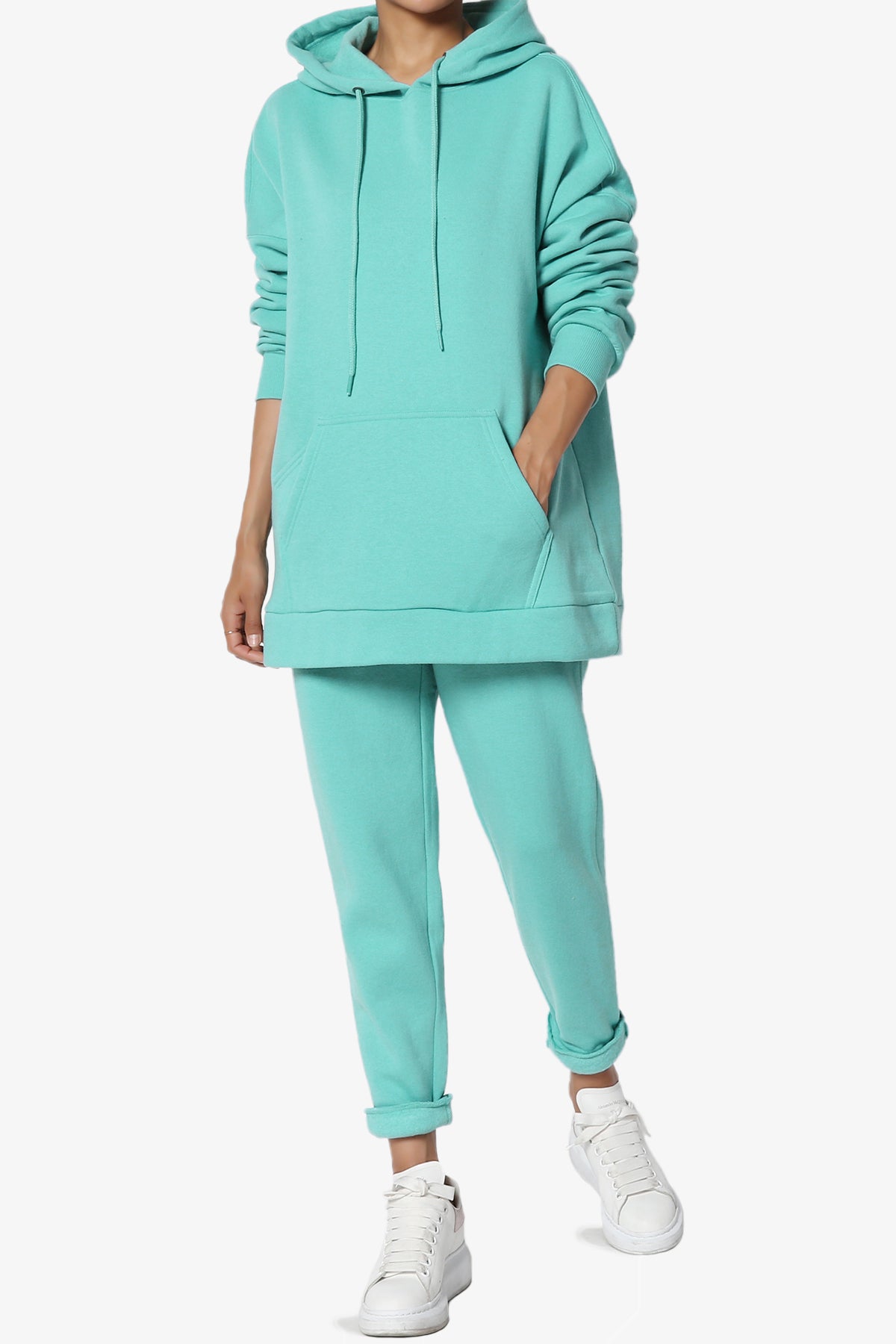 Load image into Gallery viewer, Accie Fleece Hoodie &amp;amp; Jogger Set ASH MINT_1

