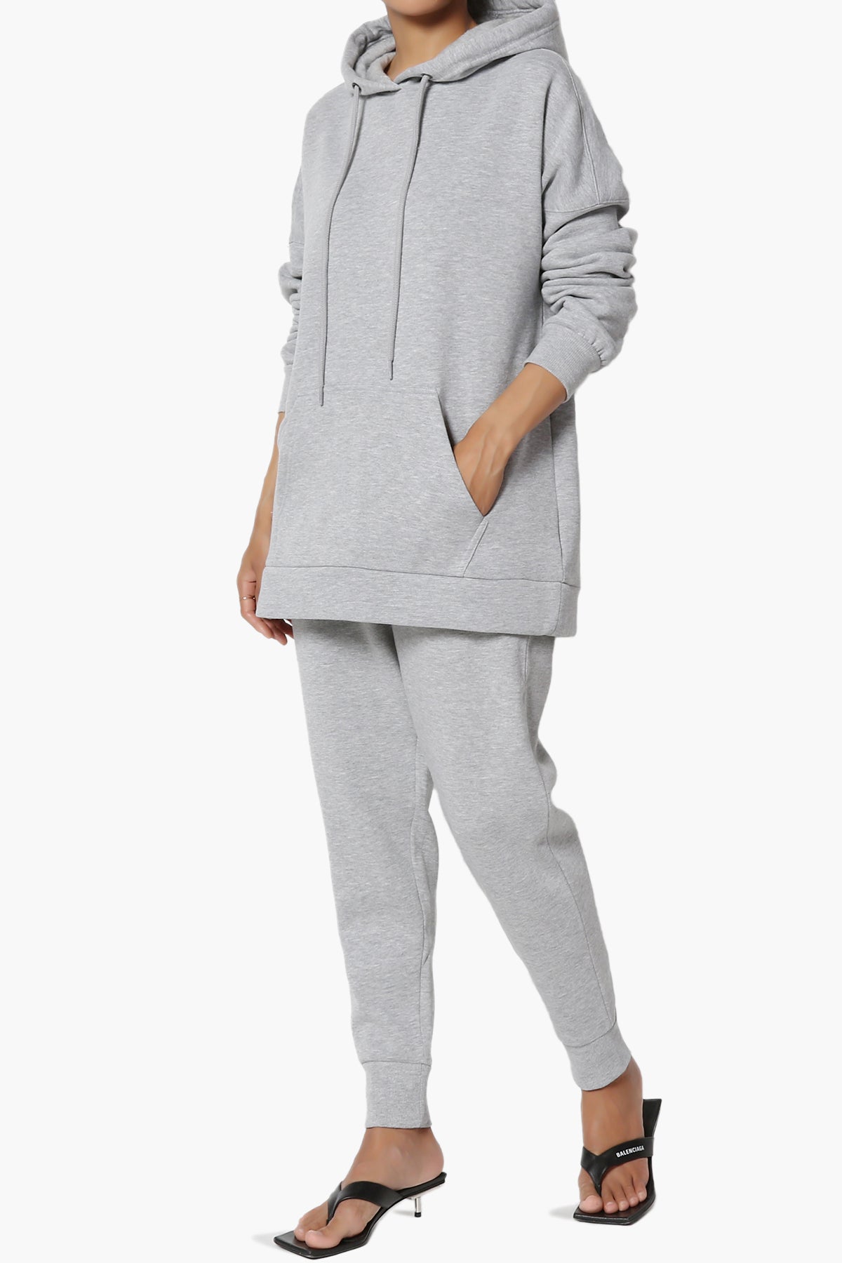 Load image into Gallery viewer, Accie Fleece Hoodie &amp;amp; Jogger Set HEATHER GREY_3
