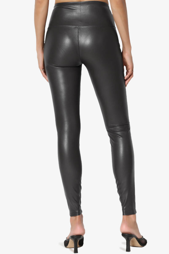 Load image into Gallery viewer, Mayari High Rise Faux Leather Leggings BLACK_2
