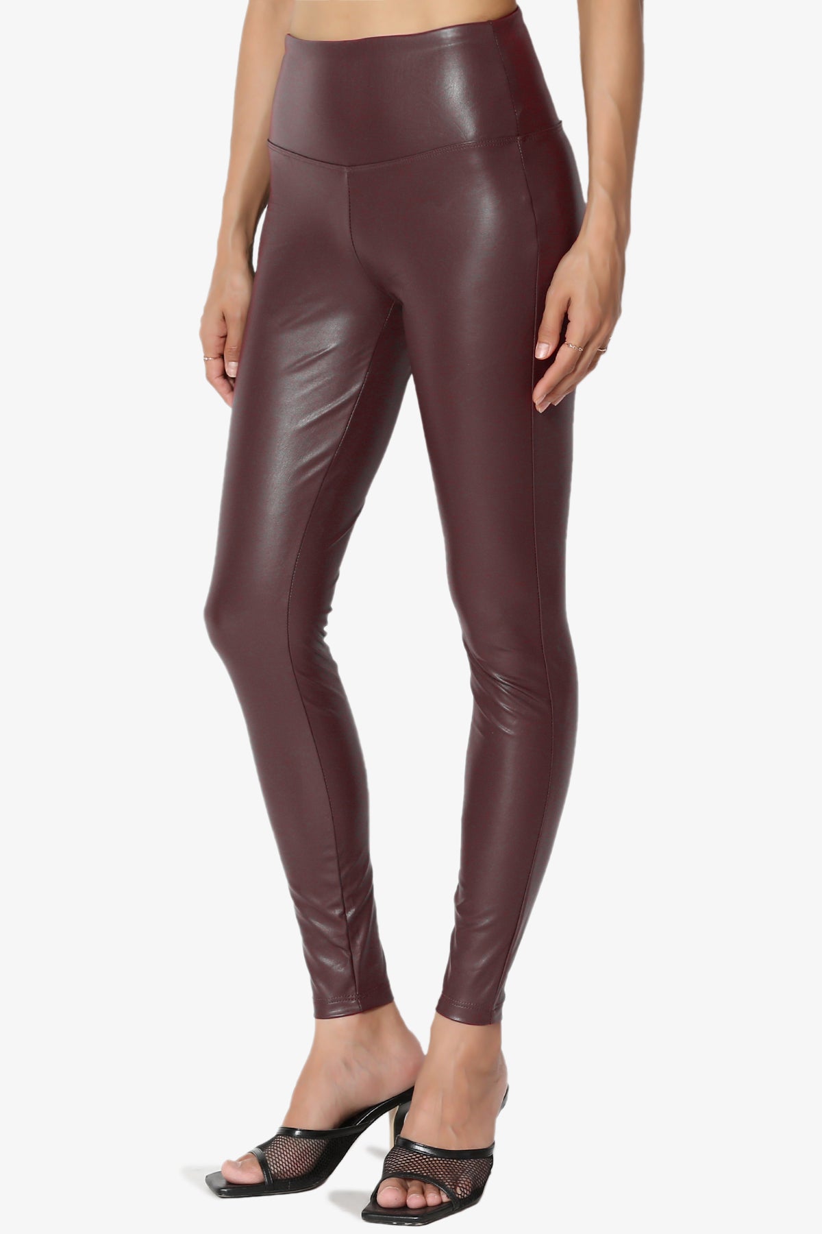 Buy N Gal Brown Leather Look Leggings - Leggings for Women 5617067 | Myntra