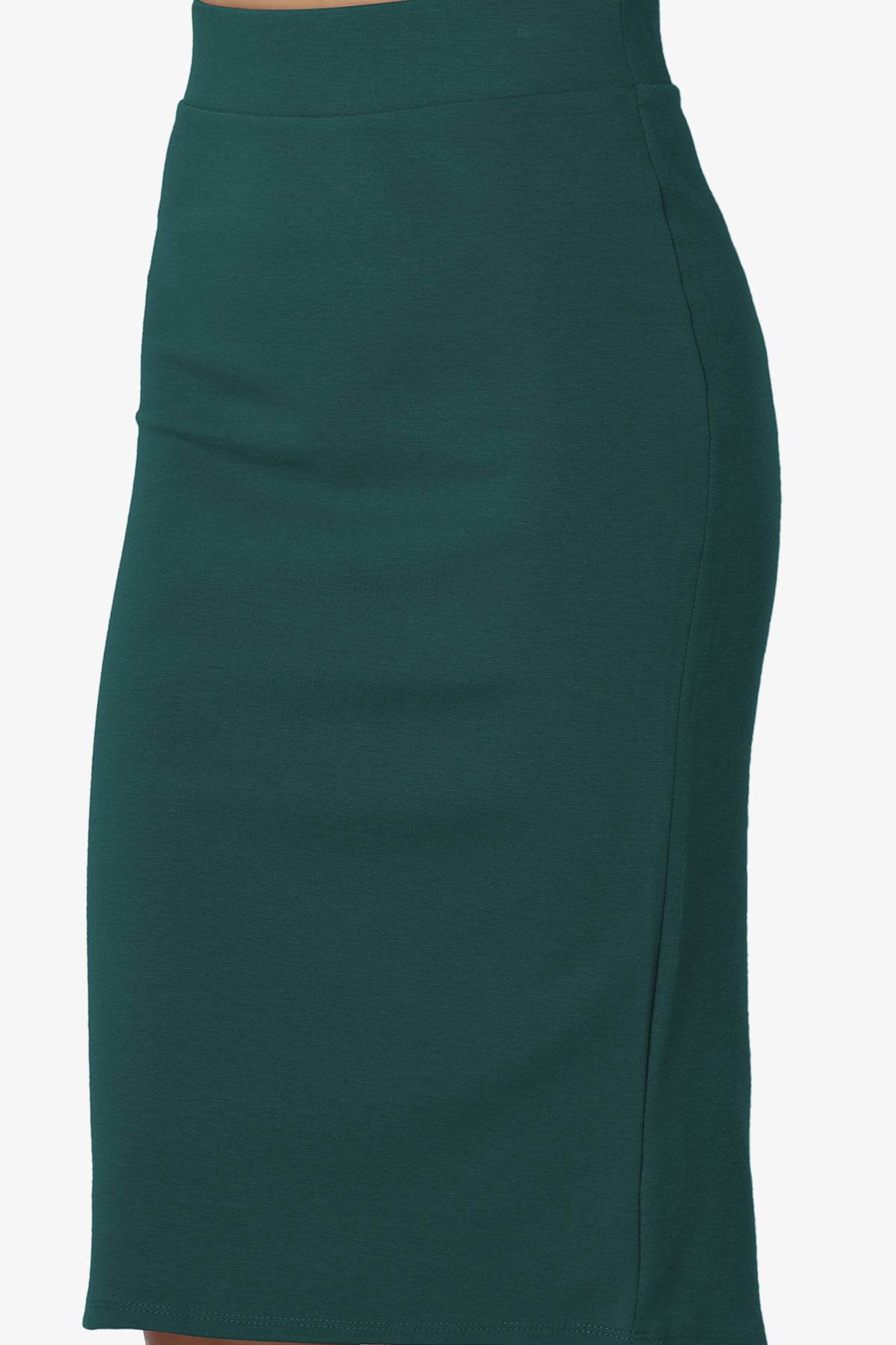 Gisele Ponte Basic Knee Pnecil Skirt HUNTER GREEN_5