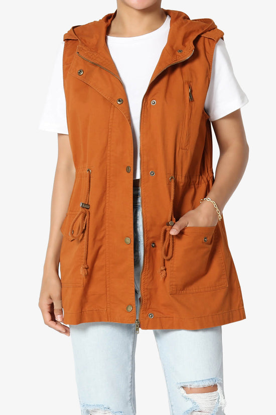 Load image into Gallery viewer, Paislee Loose Fit Utility Vest ALMOND_1
