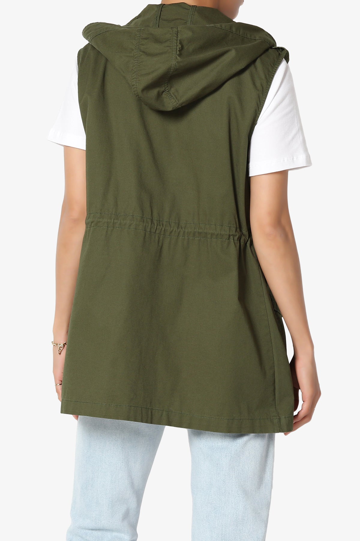 Paislee Loose Fit Utility Vest ARMY GREEN_2