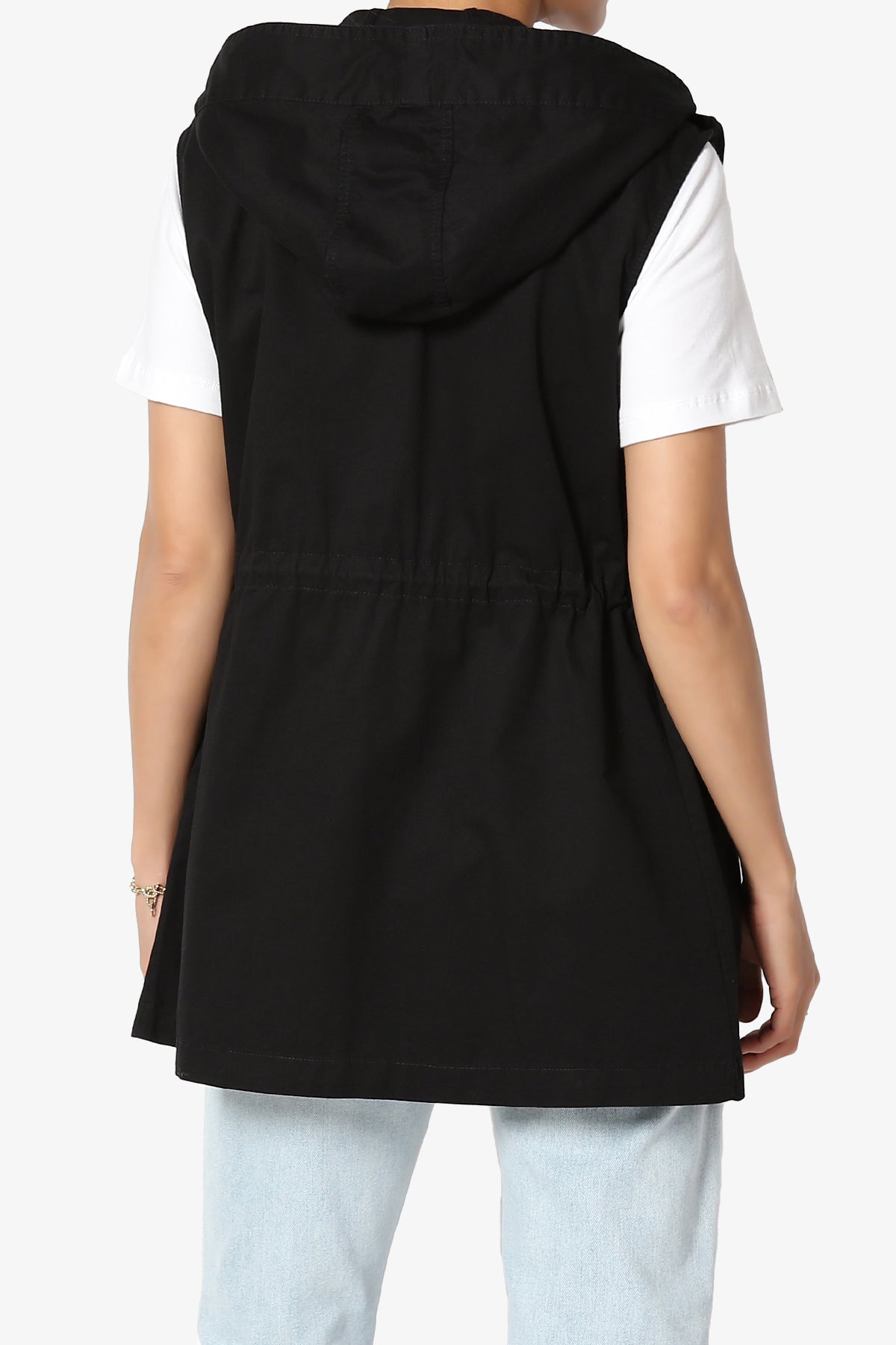 Load image into Gallery viewer, Paislee Loose Fit Utility Vest BLACK_2
