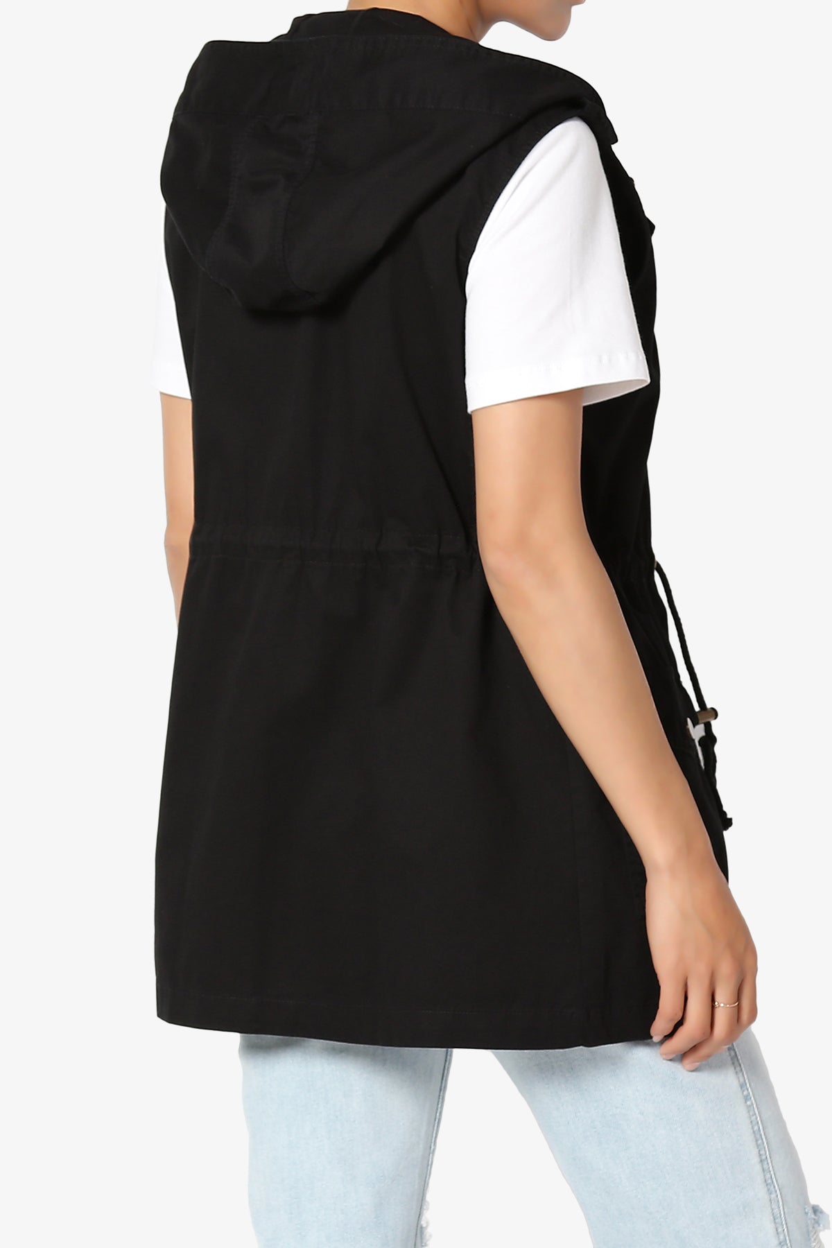 Load image into Gallery viewer, Paislee Loose Fit Utility Vest BLACK_4
