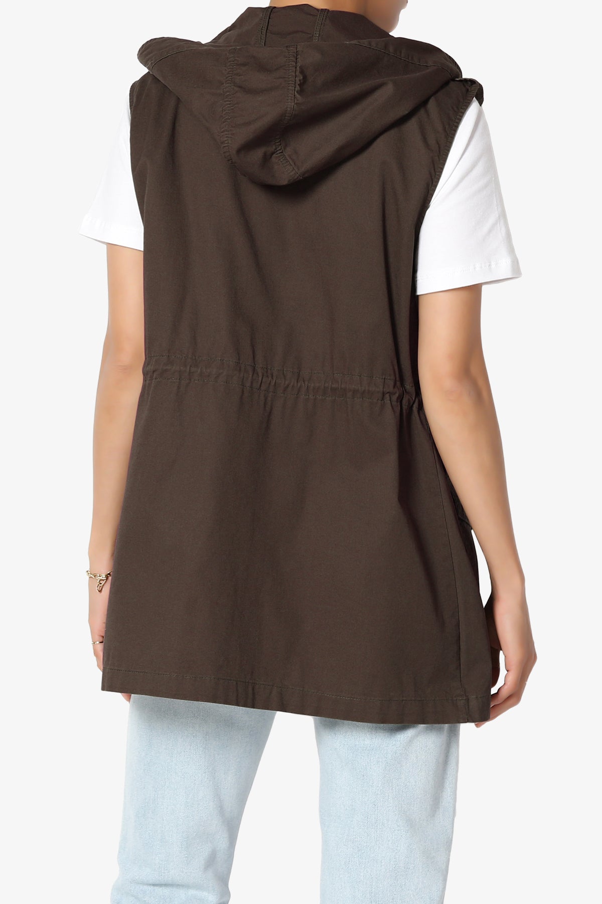 Load image into Gallery viewer, Paislee Loose Fit Utility Vest BROWN_2
