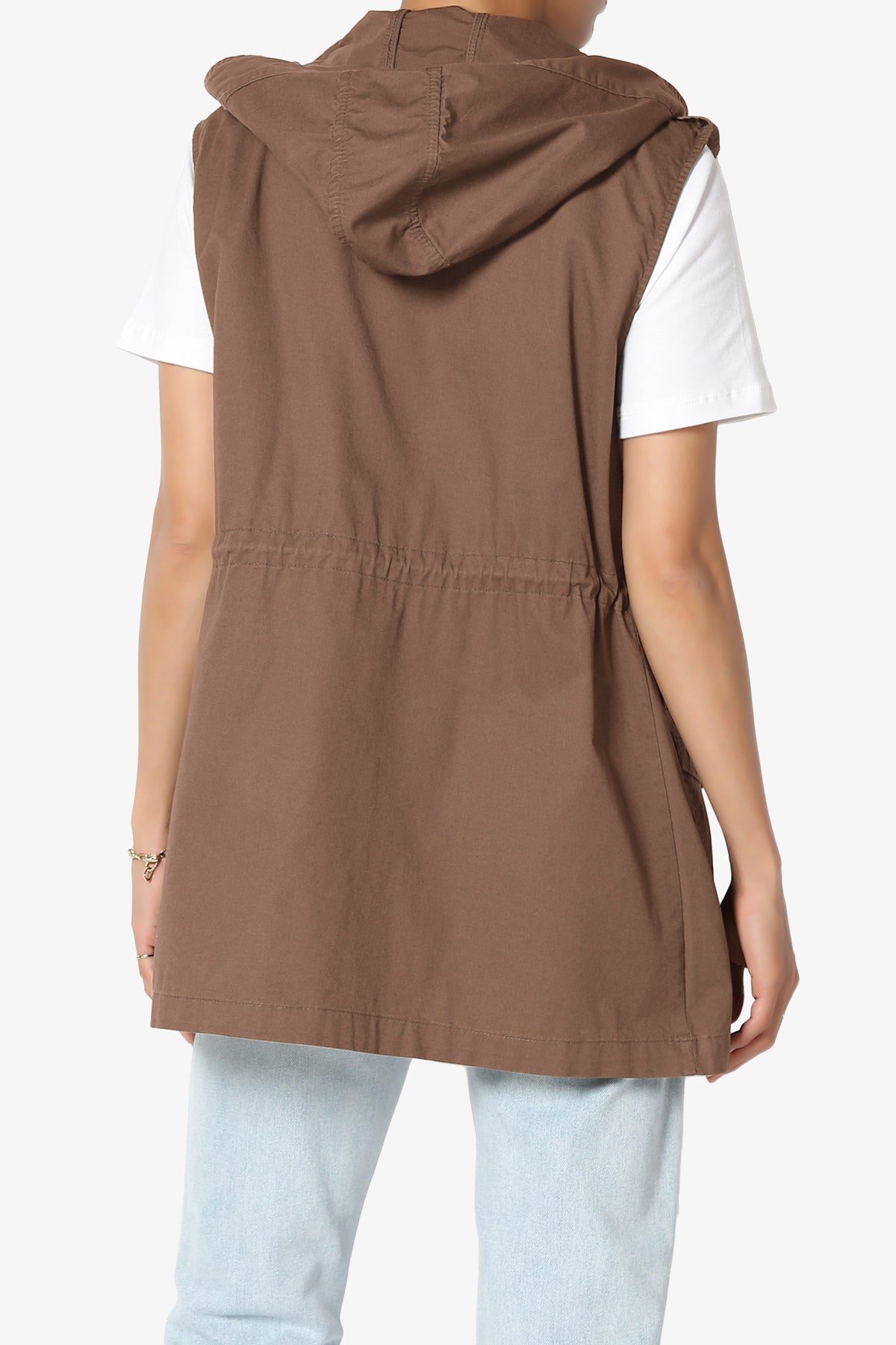 Paislee Loose Fit Utility Vest COCOA_2