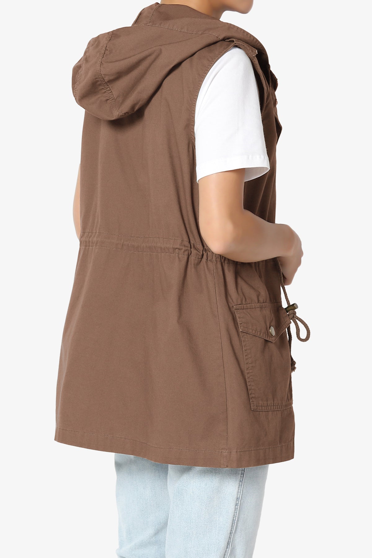Load image into Gallery viewer, Paislee Loose Fit Utility Vest COCOA_4
