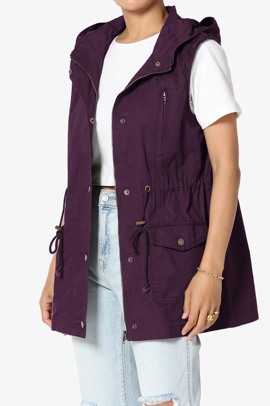 Load image into Gallery viewer, Paislee Loose Fit Utility Vest DARK PLUM_3
