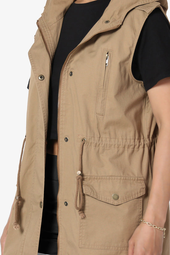 Load image into Gallery viewer, Paislee Loose Fit Utility Vest DEEP CAMEL_5
