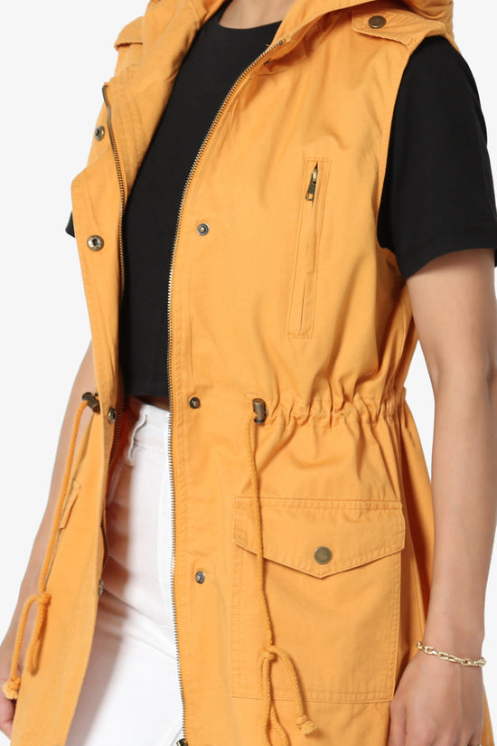 Load image into Gallery viewer, Paislee Loose Fit Utility Vest MUSTARD_5
