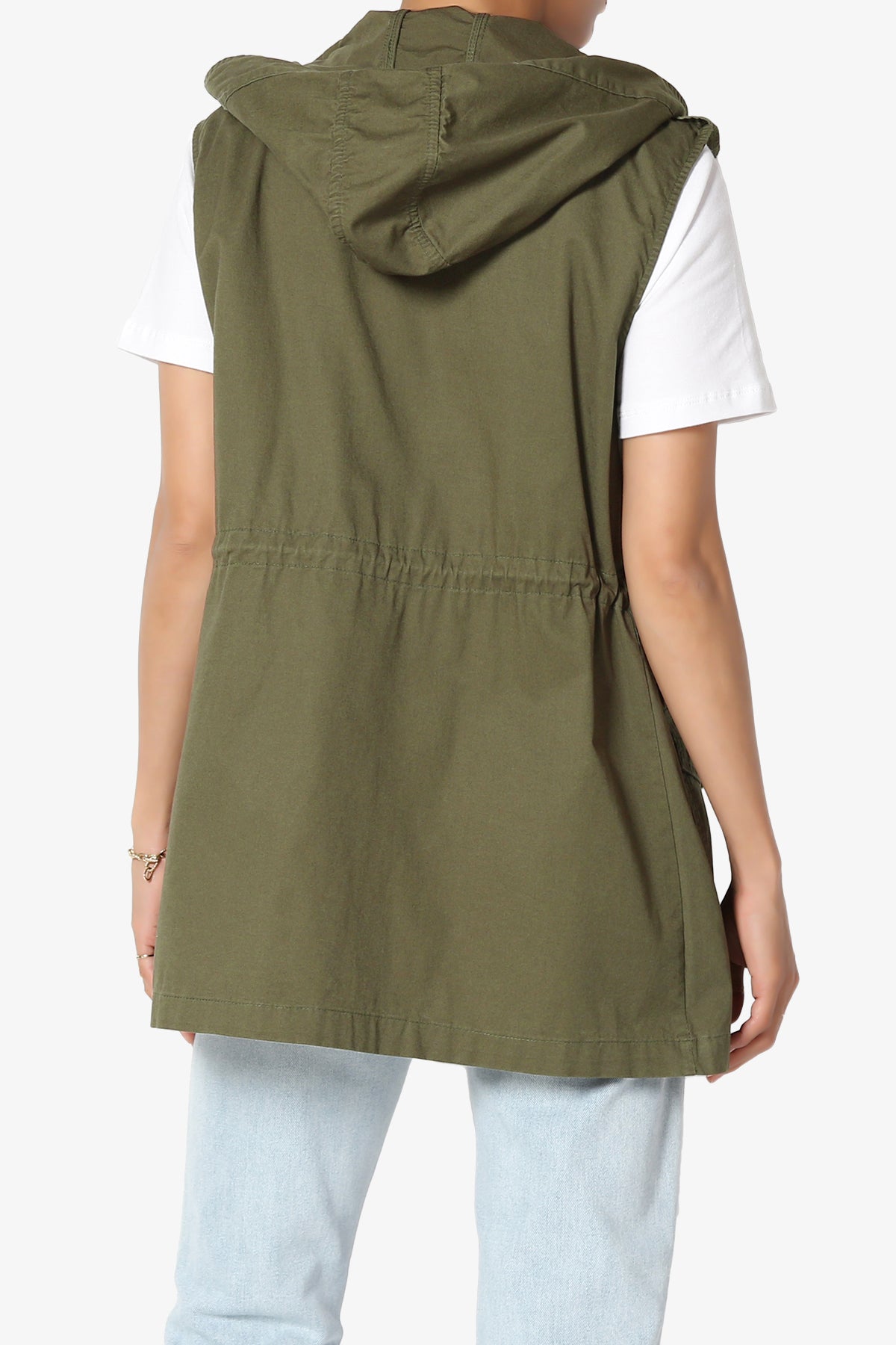 Load image into Gallery viewer, Paislee Loose Fit Utility Vest OLIVE KHAKI_2
