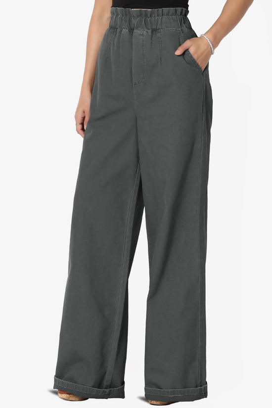Load image into Gallery viewer, Fateful Twill High Waist Wide Leg Pants ASH GREY_3
