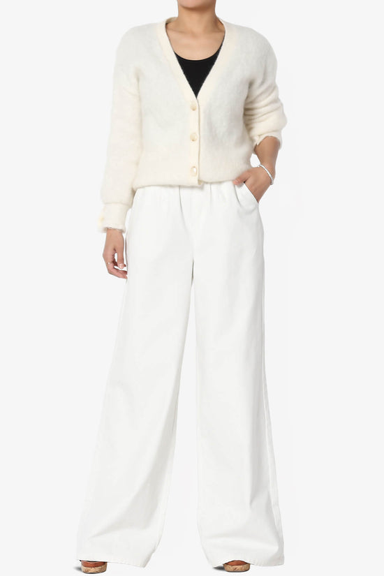 Load image into Gallery viewer, Fateful Twill High Waist Wide Leg Pants IVORY_6
