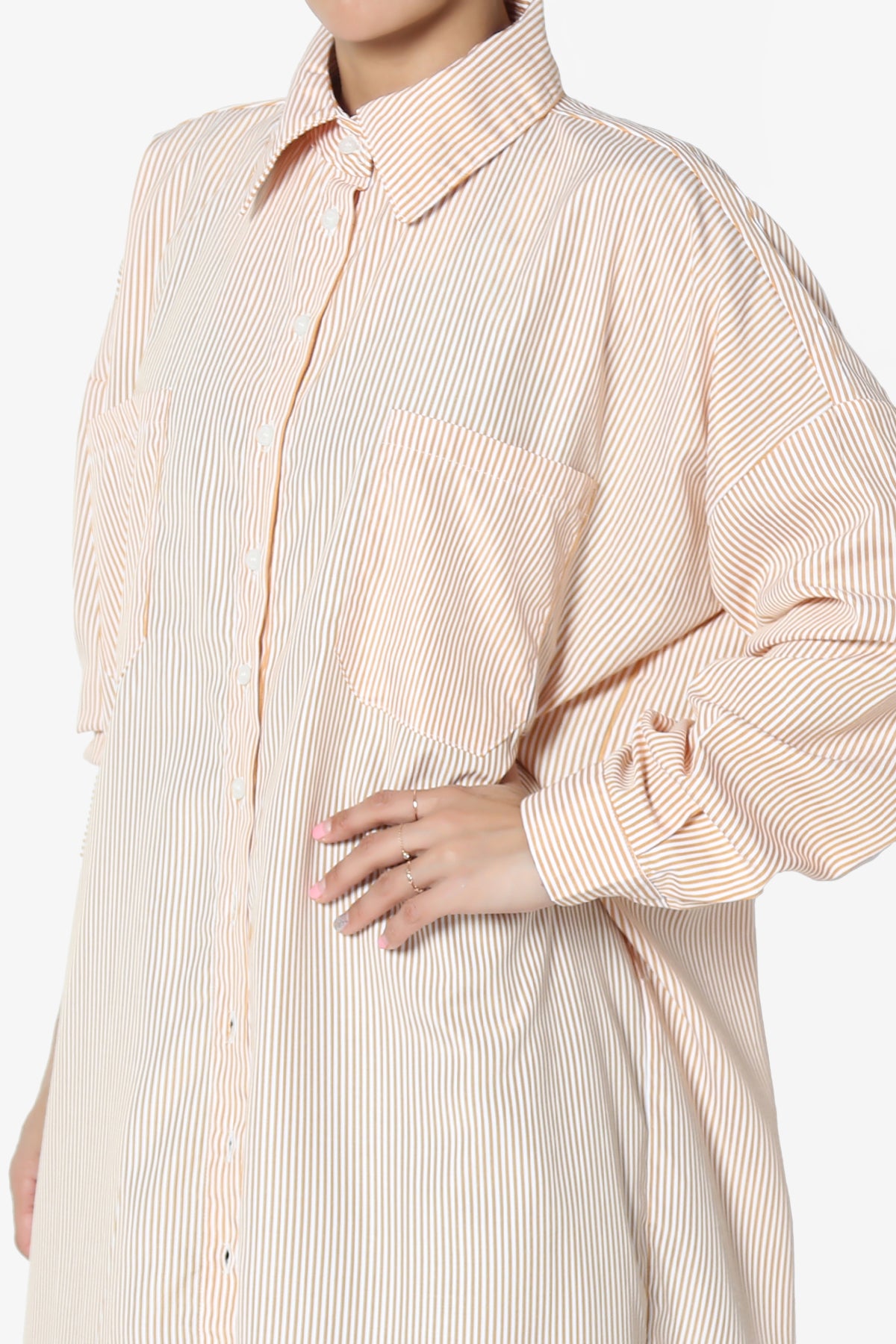 Load image into Gallery viewer, Barona Striped Maxi Dress Shirt PLUS
