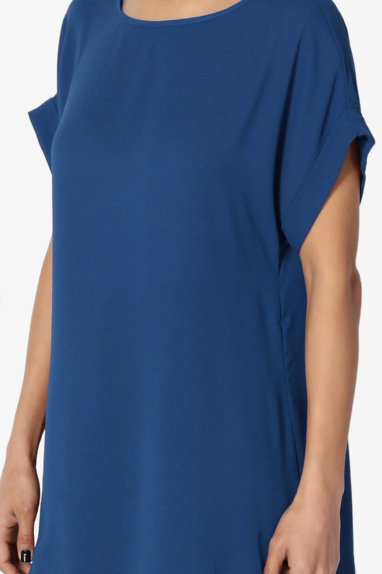 Load image into Gallery viewer, Juliette Boat Neck Chiffon Top SAPPHIRE_5
