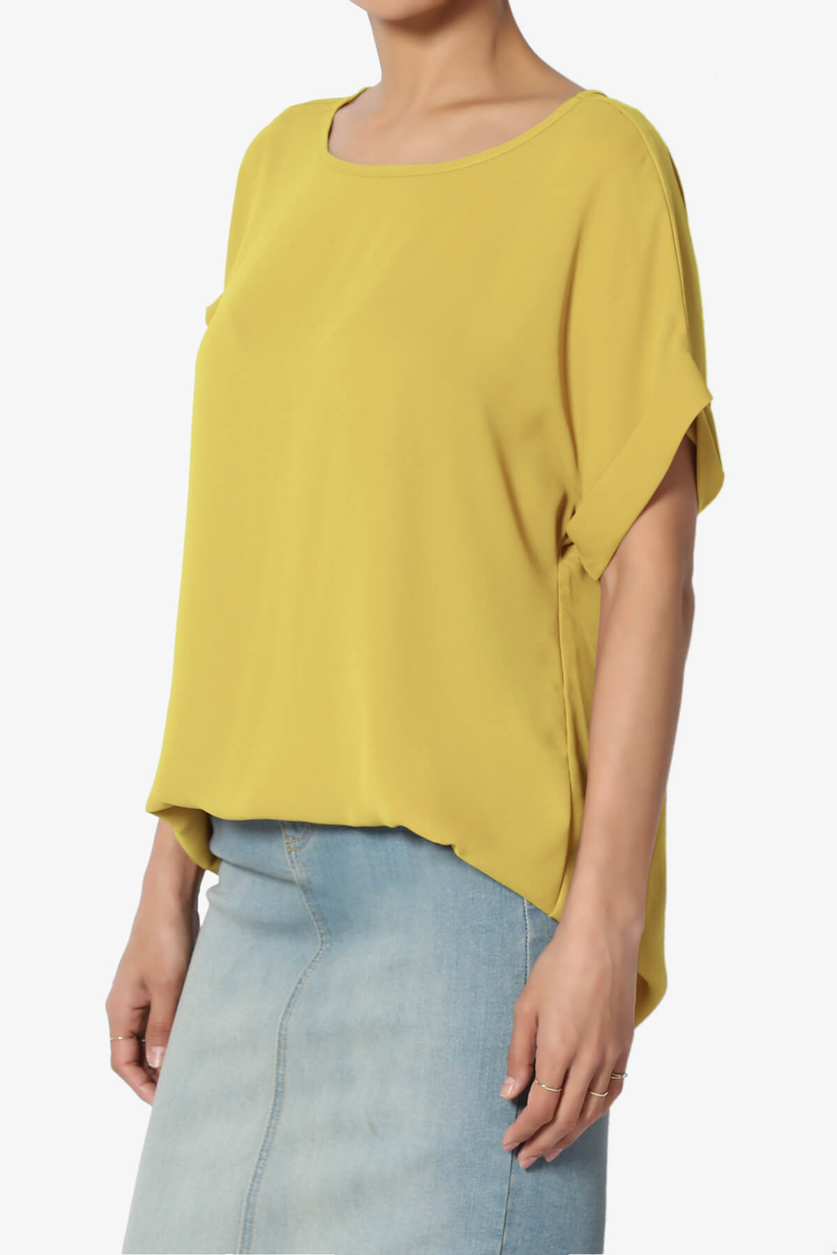 Load image into Gallery viewer, Juliette Boat Neck Chiffon Top WASABI_3
