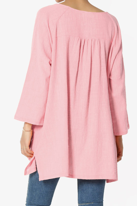 Load image into Gallery viewer, Nesta Gauze Pocket Cover Up Top DARK PINK_2
