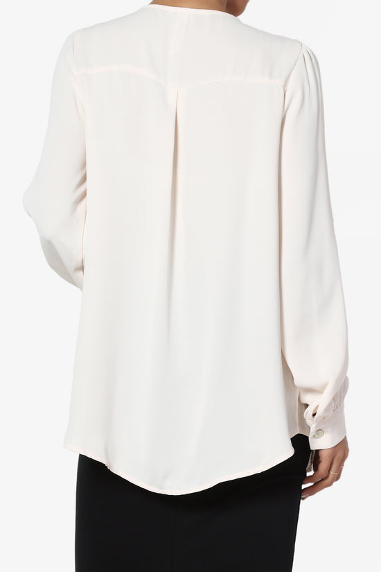 Load image into Gallery viewer, Leena V-Neck Button Front Blouse - TheMogan
