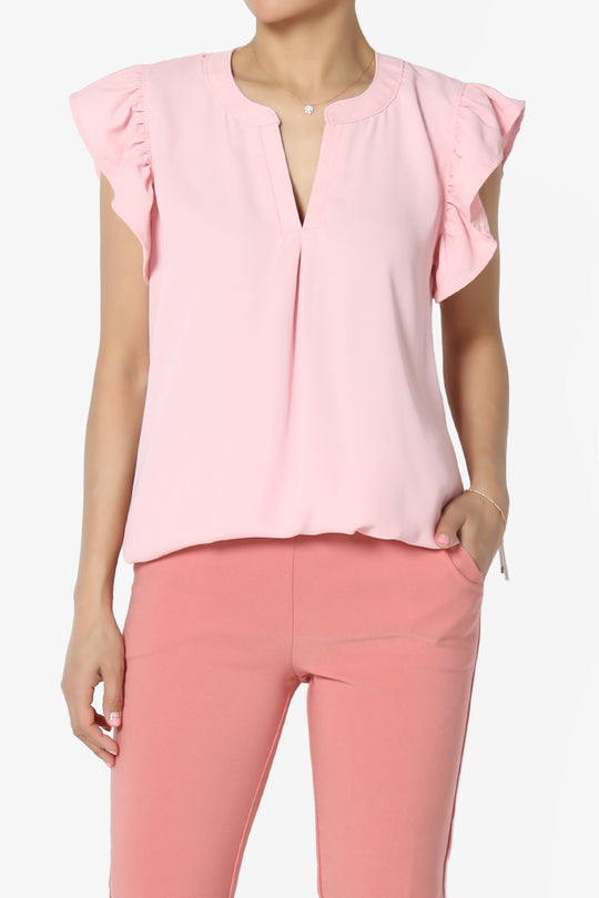 Flamin Ruffle Short Sleeve Blouse