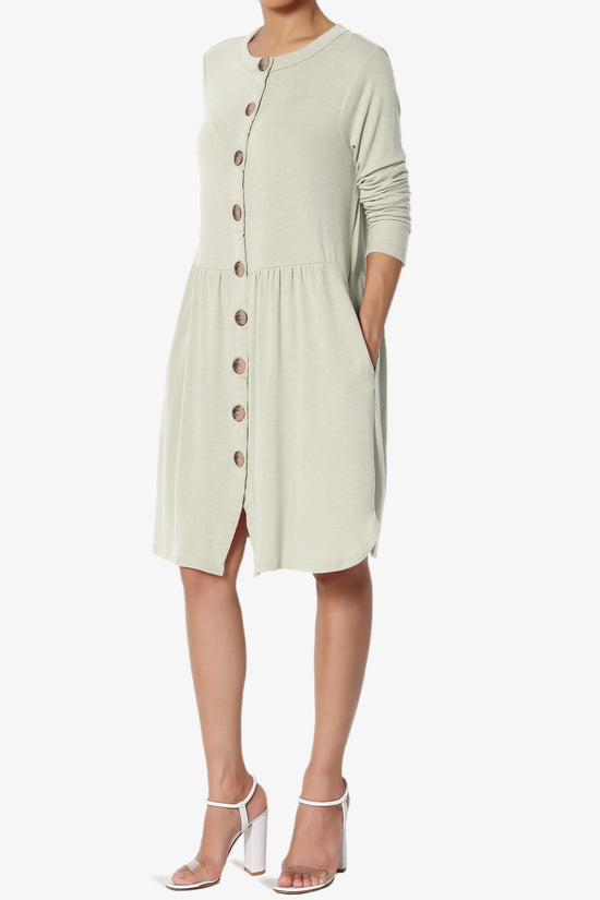 Load image into Gallery viewer, Karly Button Front Dress Cardigan LIGHT SAGE_3
