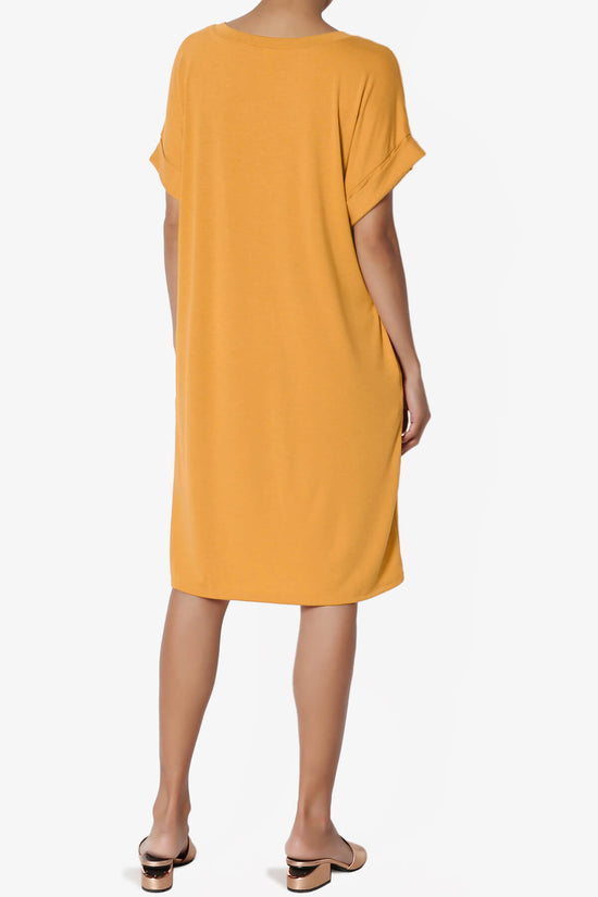 Load image into Gallery viewer, Janie Rolled Short Sleeve V-Neck Dress_2
