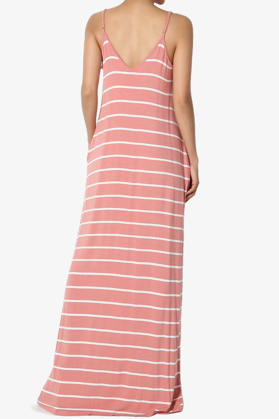 Adilette Striped Cami Maxi Dress ASH ROSE_2