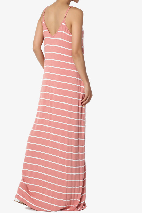 Adilette Striped Cami Maxi Dress ASH ROSE_4
